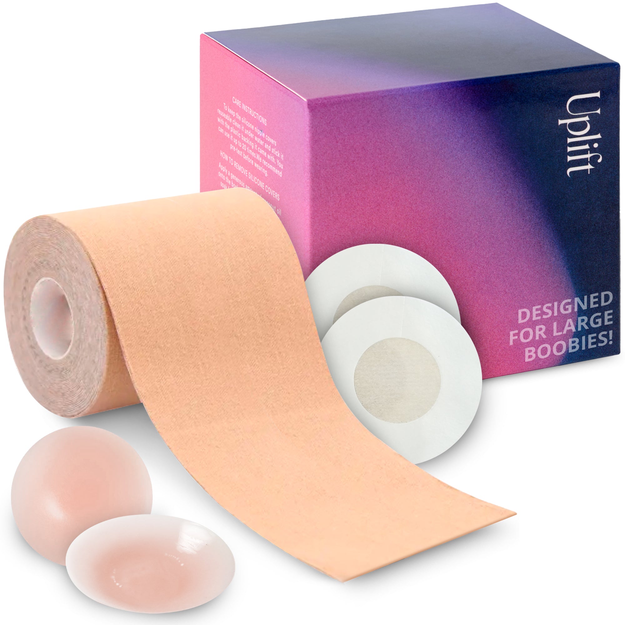 Ultimate Large Boob Tape & Nipple Silicone Covers in a Box